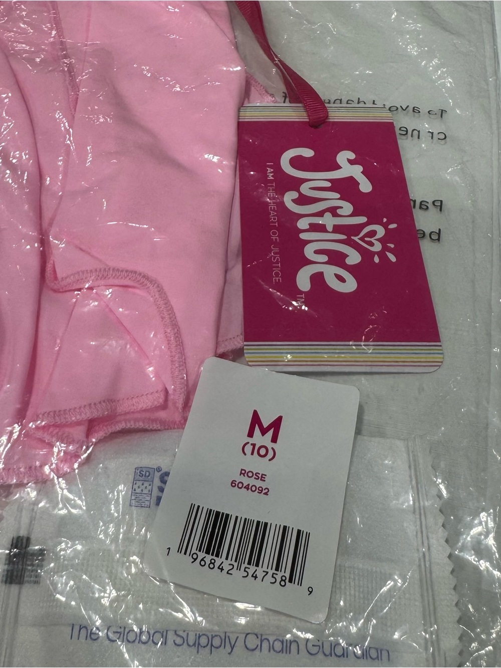 Justice Rose/Pink Girls' Active Shorts with Drawstring - Picture 3 of 6
